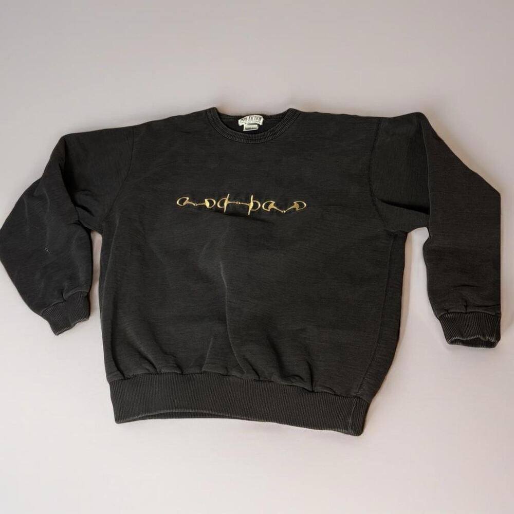 Black and gold Non Fiction crrewneck